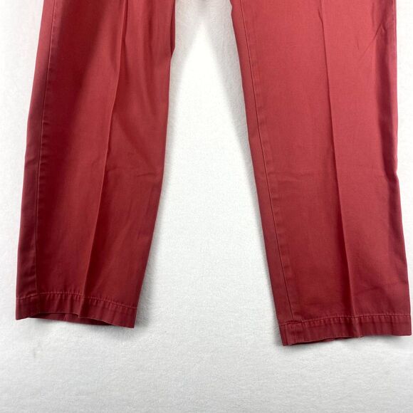 Brooks Brothers "346" 100% Cotton Light Red Khaki Pants Mens Size W35 / L32 - Picture 8 of 12